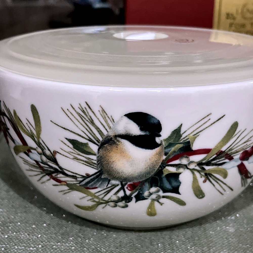Lenox Winter Greetings Catherine McClung Set Of 2 Bowls Excellent~Original Box - Picture 6 of 11